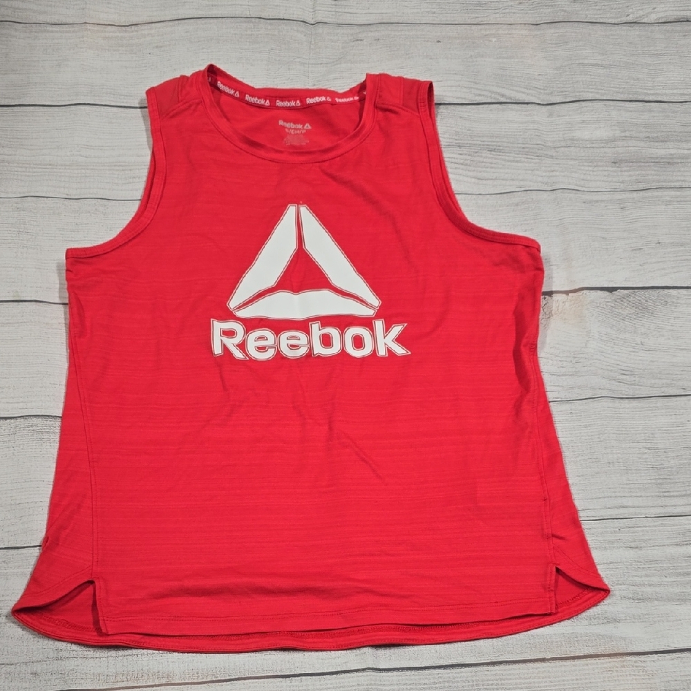 Reebok Red Boxy Muscle Tee Sleeveless